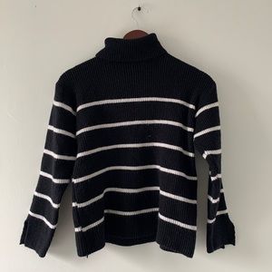 Striped turtleneck sweater
